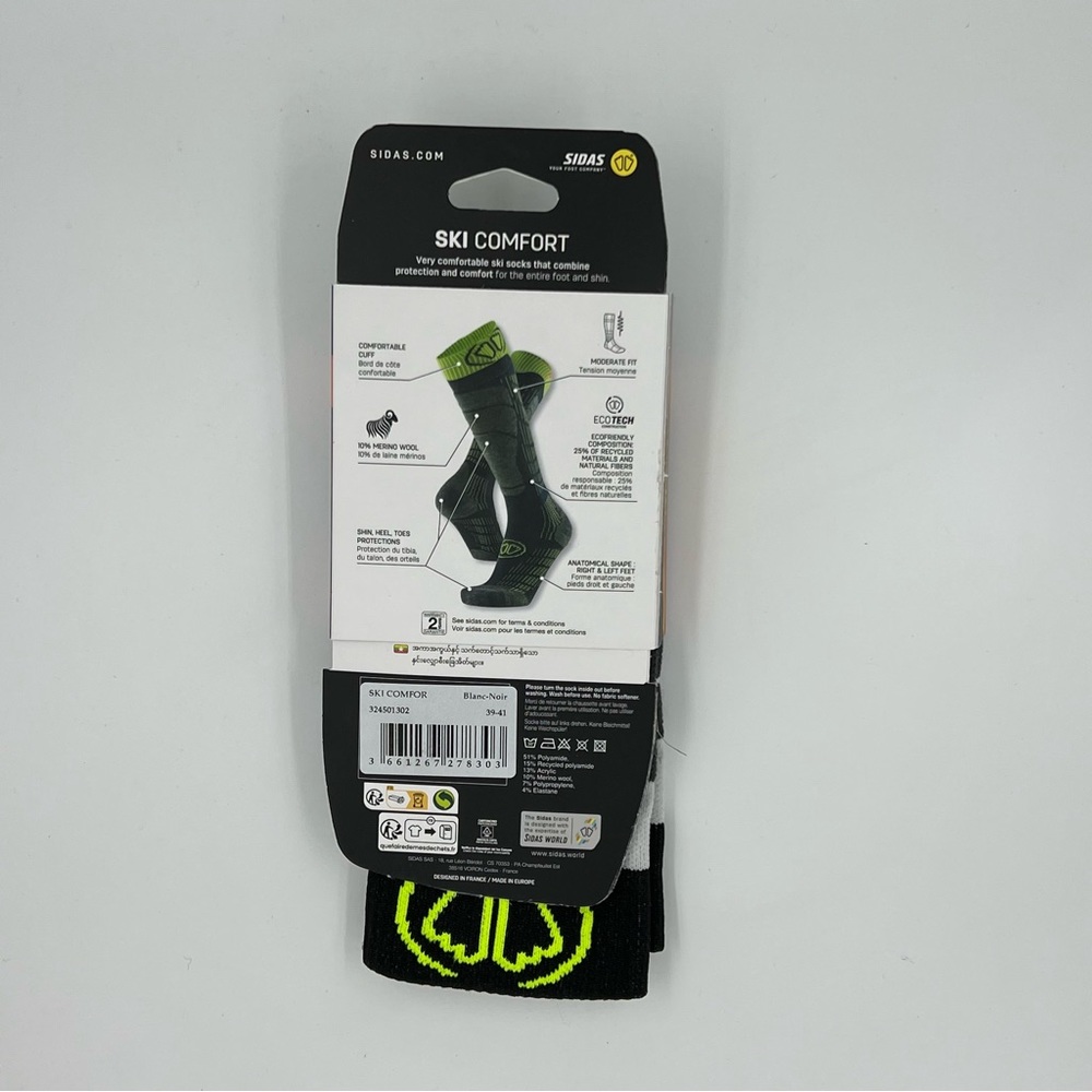 NEW SIDAS Ski Comfort skiing socks 39-41 - Picture 2 of 4